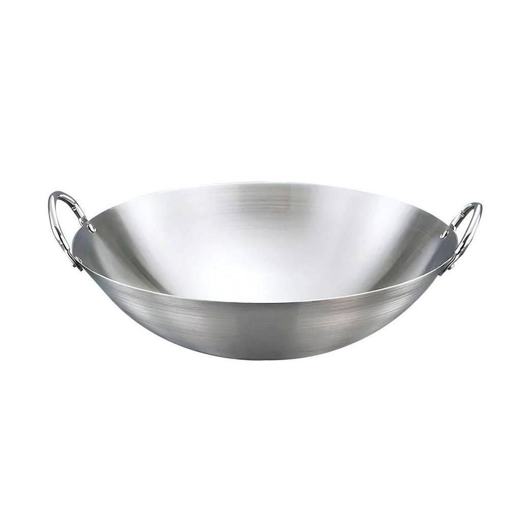 Stainless Steel Cooking Wok 43cm 2 Handles