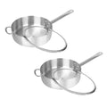 SOGA Stainless Steel Saucepan with Glass Lid - 30cm, 2 Pack product image | SueChef