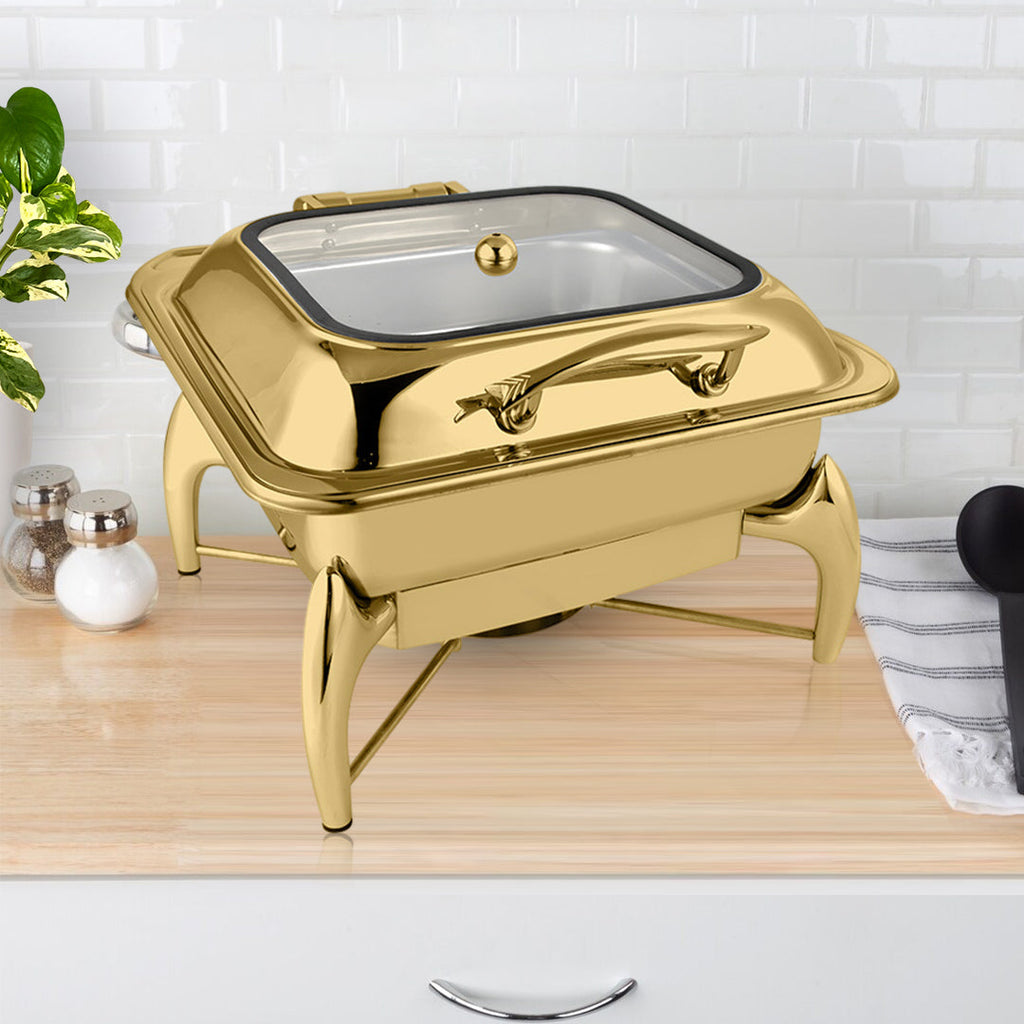 Gold-Plated Stainless Steel Chafing Dish