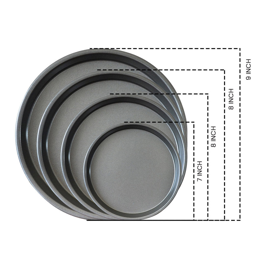 SOGA Non-Stick Pizza Tray Set – Black Steel bakeware for SueChef kitchenware