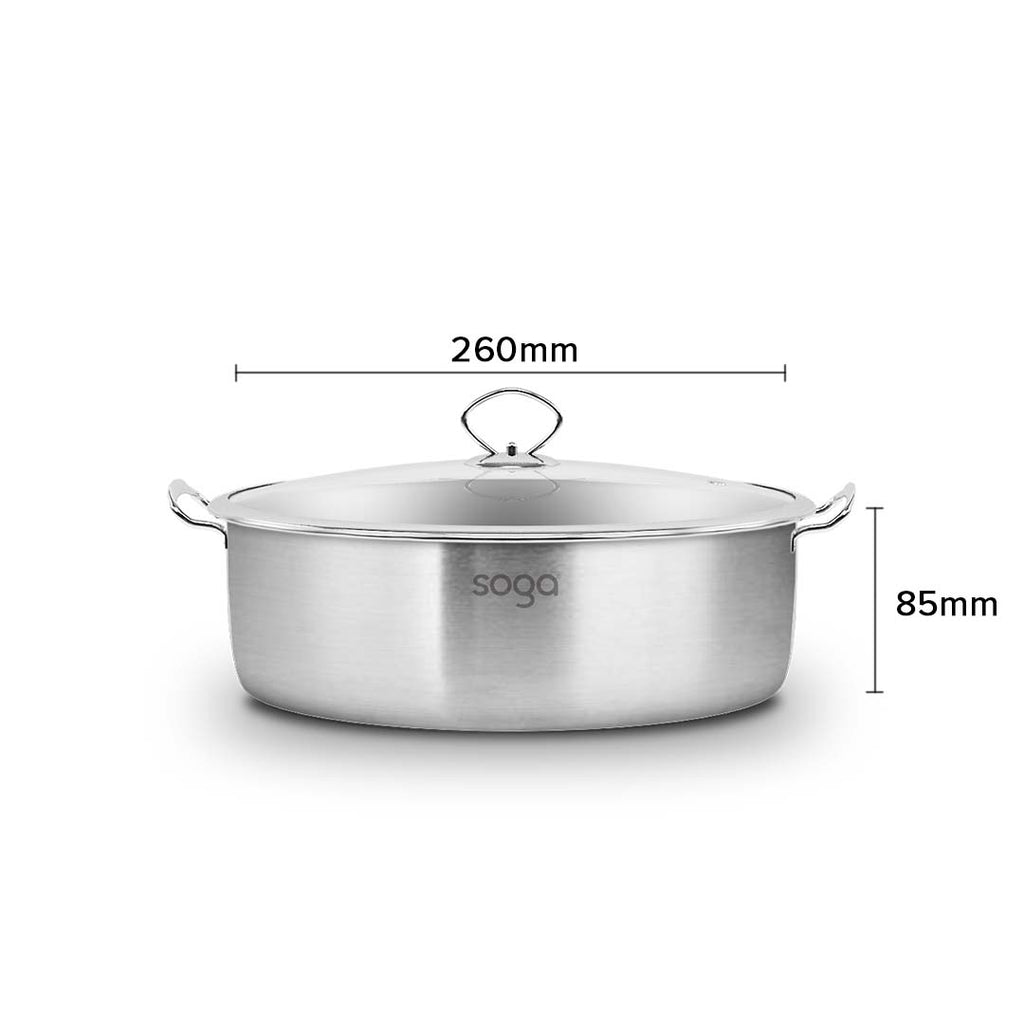 Stainless Steel Casserole with Lid – 26cm, 2 Pack casseroles for SueChef kitchenware