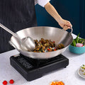 Stainless Steel Cooking Wok 43cm 2 Handles