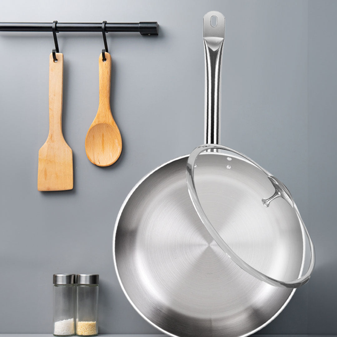 SOGA Stainless Steel Saucepan with Glass Lid – 30cm, 2 Pack saucepans for SueChef kitchenware