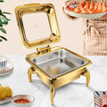Gold-Plated Stainless Steel Chafing Dish