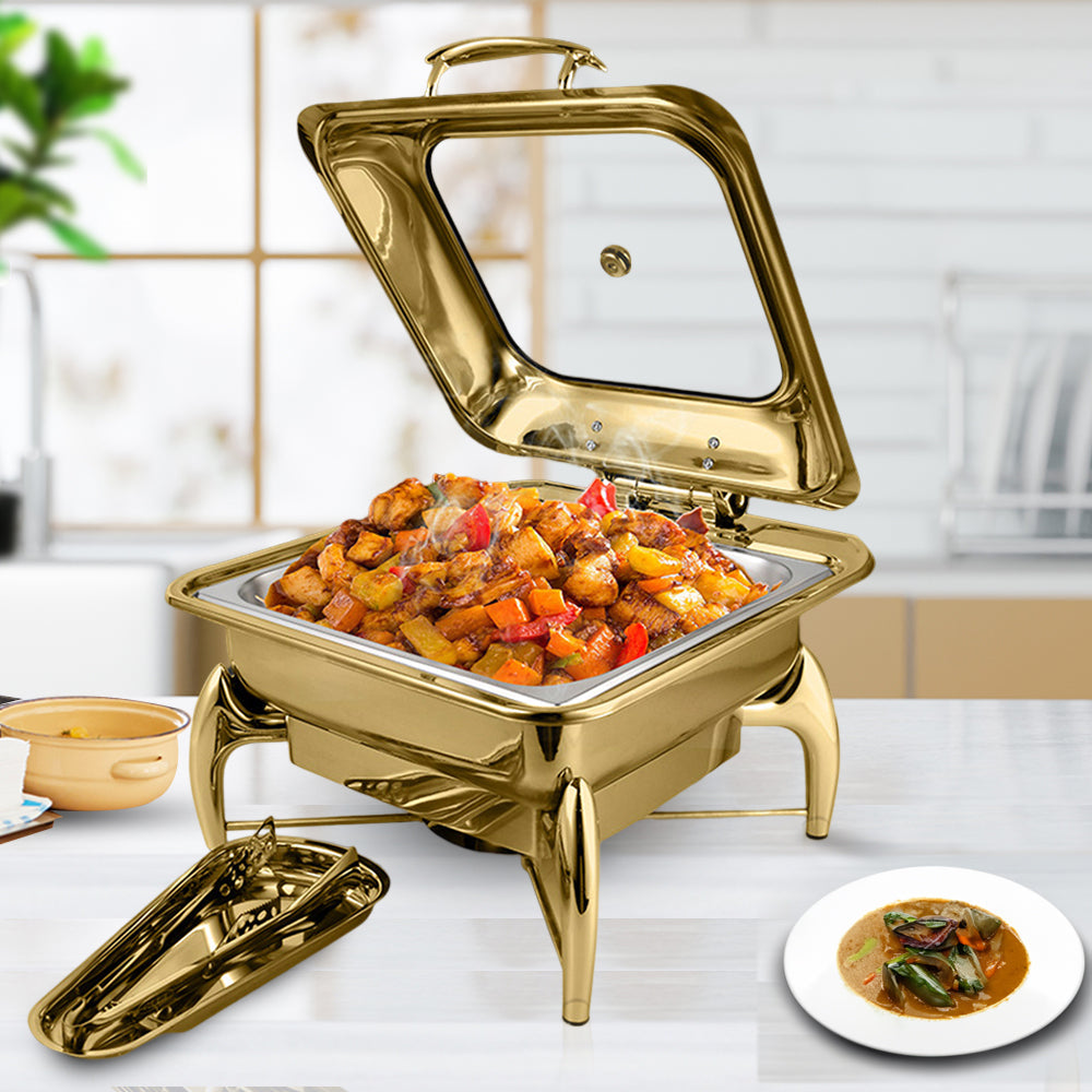 Gold-Plated Stainless Steel Chafing Dish