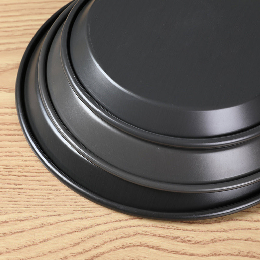 SOGA Non-Stick Pizza Tray Set – Black Steel bakeware for SueChef kitchenware