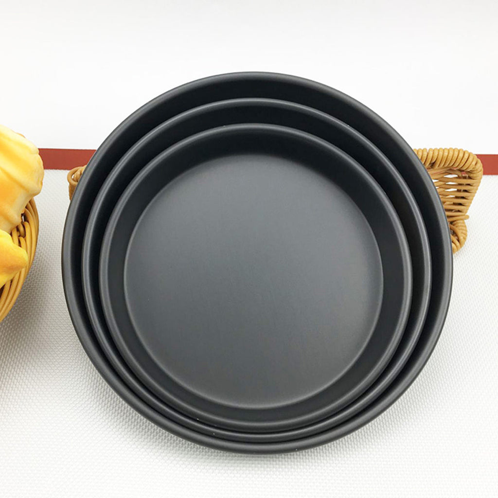 SOGA Non-Stick Pizza Tray Set – Black Steel bakeware for SueChef kitchenware
