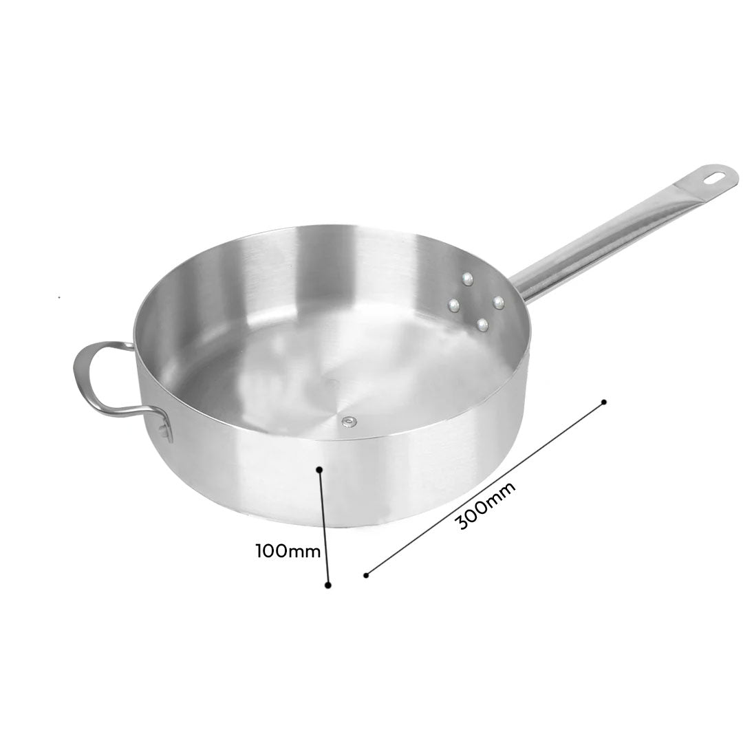 SOGA Stainless Steel Saucepan with Glass Lid – 30cm, 2 Pack saucepans for SueChef kitchenware