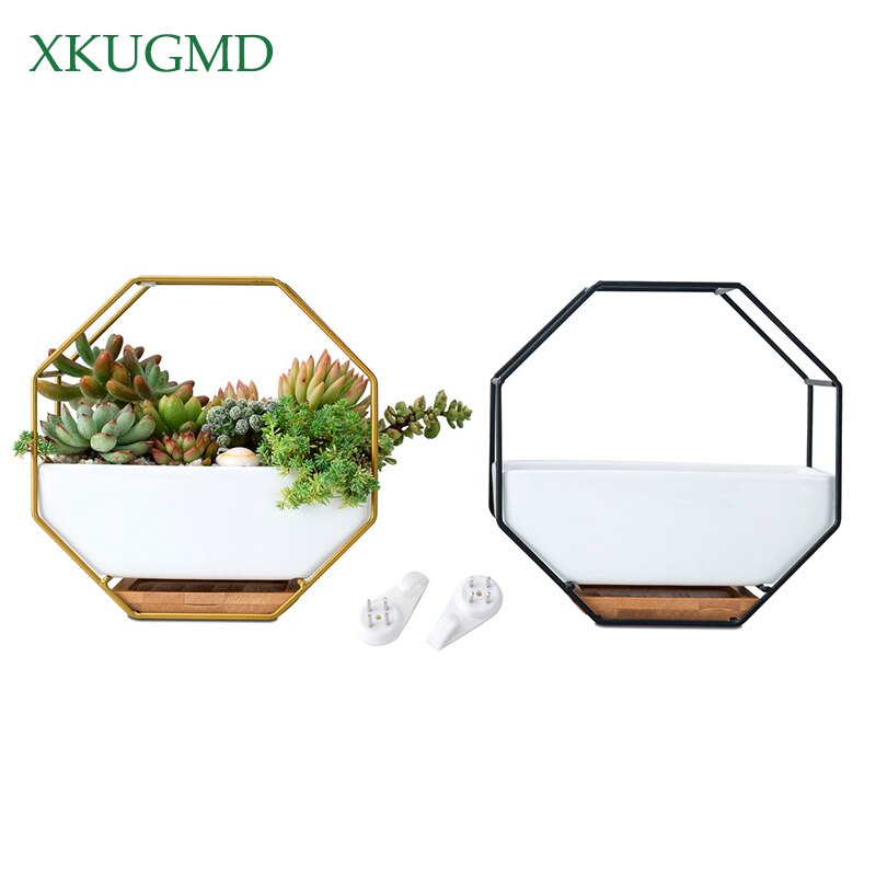 White Ceramic Wall Hanging Planter plant pots for SueChef kitchenware