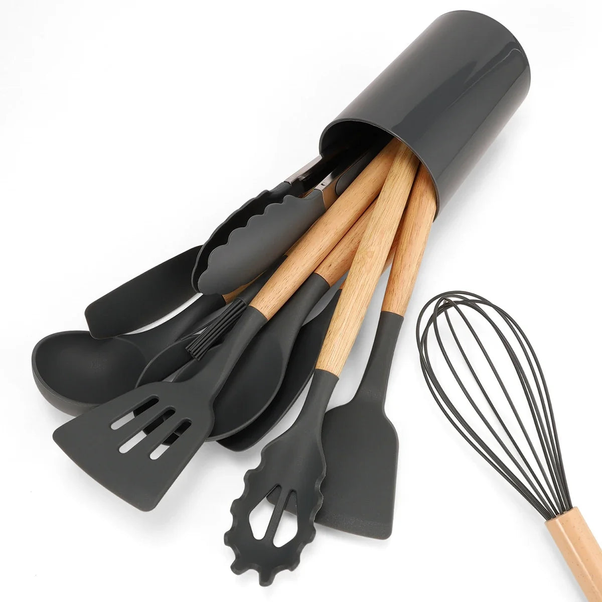 Silicone Kitchen Utensil Set with Holder – 12 Piece kitchen utensil sets for SueChef kitchenware