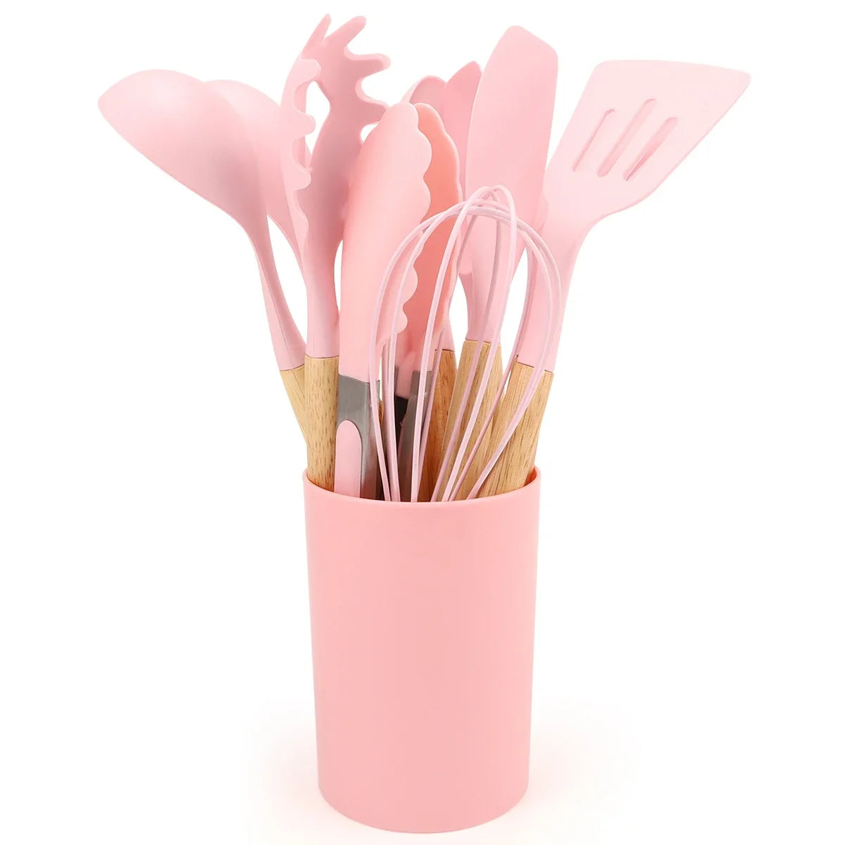 Silicone Kitchen Utensil Set with Holder – 12 Piece kitchen utensil sets for SueChef kitchenware