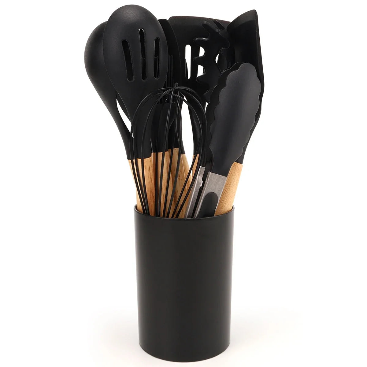Silicone Kitchen Utensil Set with Holder – 12 Piece kitchen utensil sets for SueChef kitchenware