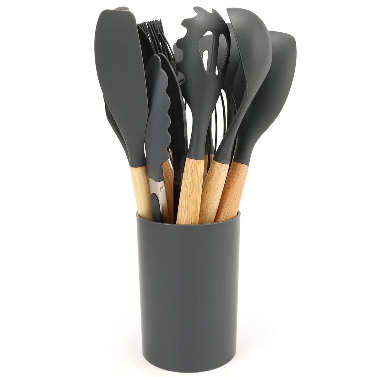 Silicone Kitchen Utensil Set with Holder – 12 Piece kitchen utensil sets for SueChef kitchenware