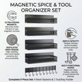 Magnetic Spice Rack 5 Pack for Kitchen Fridge Organisation