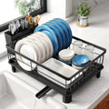 Dish Drying Rack with Drainboard – Black utensil holders for SueChef kitchenware