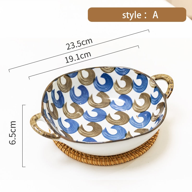 Japanese Ceramic Noodle Bowl with Handle – 7.5 Inch bowls for SueChef kitchenware