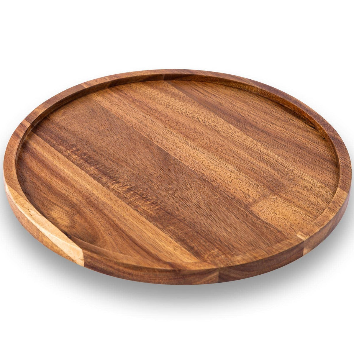 Acacia Wood Round Serving Tray serving trays for SueChef kitchenware