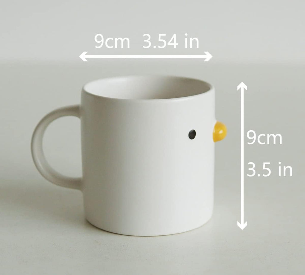 PURROOM Cute Duck Coffee Mug, 260ml Latte Cup, Handmade Glaze Small Coffee Cup, Safety Ceramic Milk Mugs. Best Gifts for Coffee Lover.