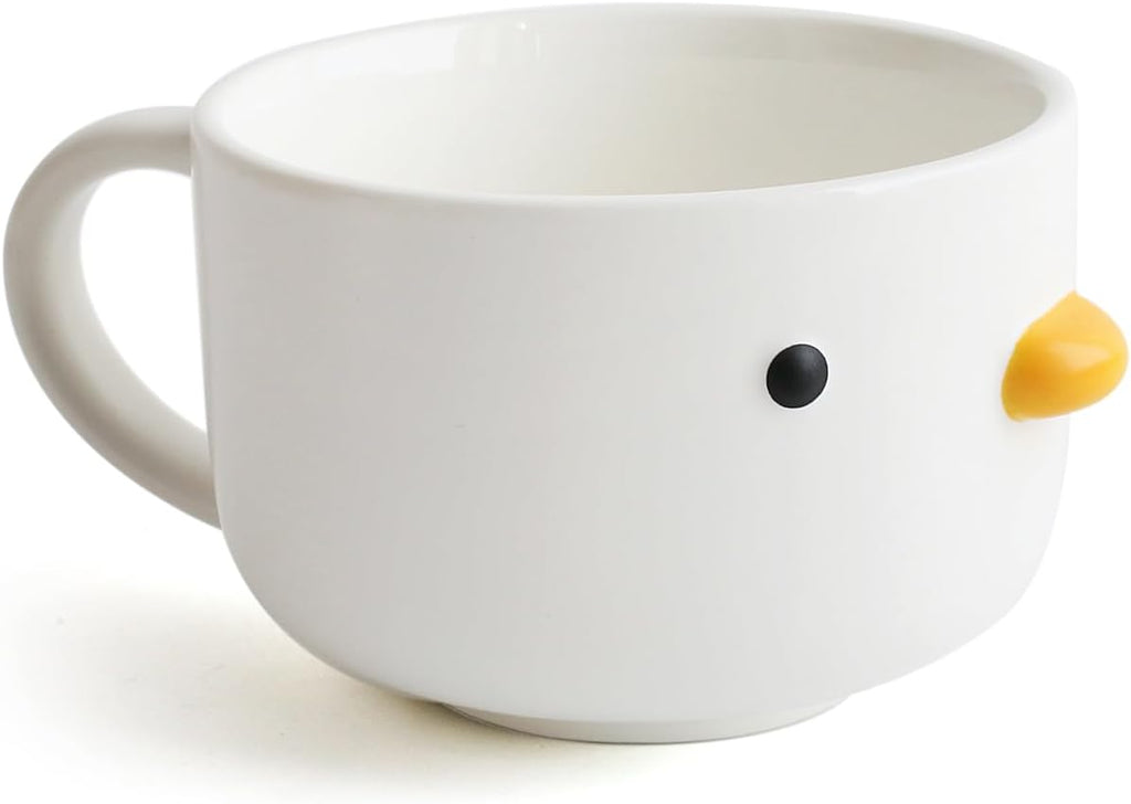 PURROOM Cute Duck Coffee Mug, 260ml Latte Cup, Handmade Glaze Small Coffee Cup, Safety Ceramic Milk Mugs. Best Gifts for Coffee Lover.