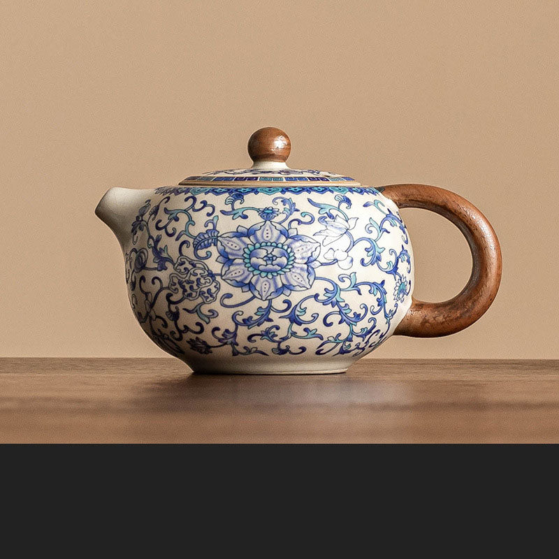 Blue and White Ceramic Kung Fu Tea Set product image | SueChef