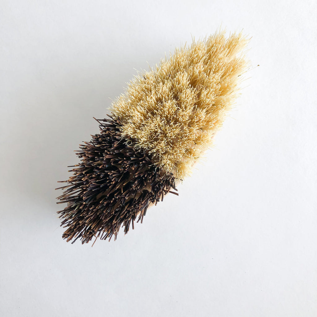 Bamboo Sisal/Palm Fiber Vegetable Brush-Zero Waste Natural Kitchen Scrubbing Brush-Sustainable Kitchen