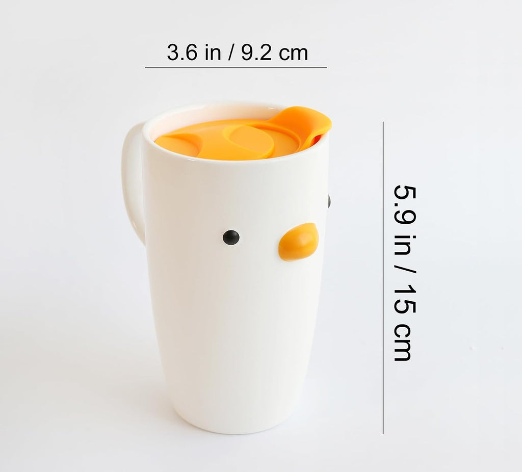PURROOM Cute Duck Coffee Mug, 260ml Latte Cup, Handmade Glaze Small Coffee Cup, Safety Ceramic Milk Mugs. Best Gifts for Coffee Lover.