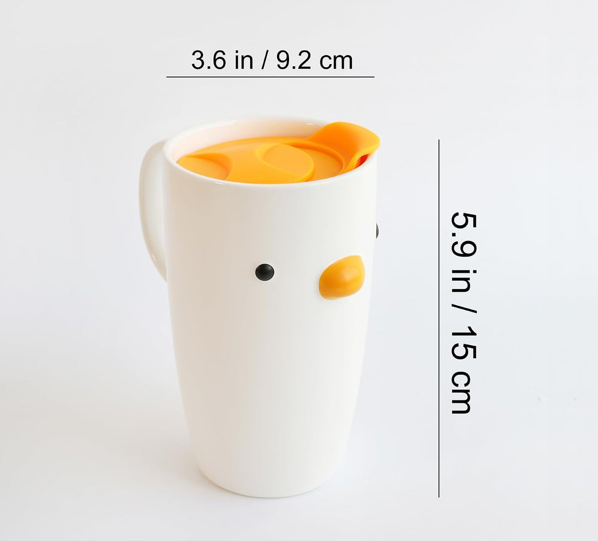 PURROOM Cute Duck Coffee Mug, 260ml Latte Cup, Handmade Glaze Small Coffee Cup, Safety Ceramic Milk Mugs. Best Gifts for Coffee Lover.