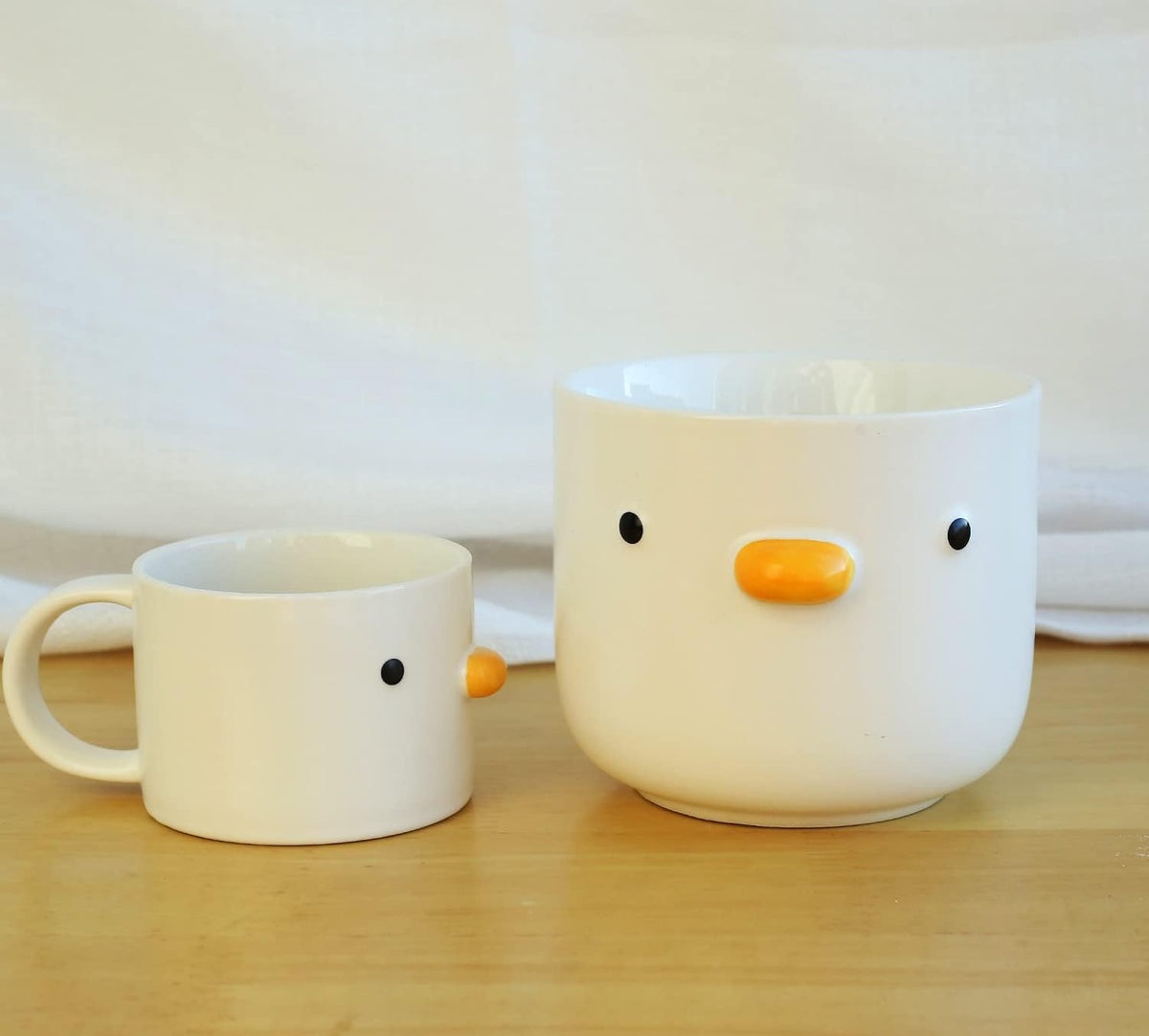PURROOM Cute Duck Coffee Mug, 260ml Latte Cup, Handmade Glaze Small Coffee Cup, Safety Ceramic Milk Mugs. Best Gifts for Coffee Lover.