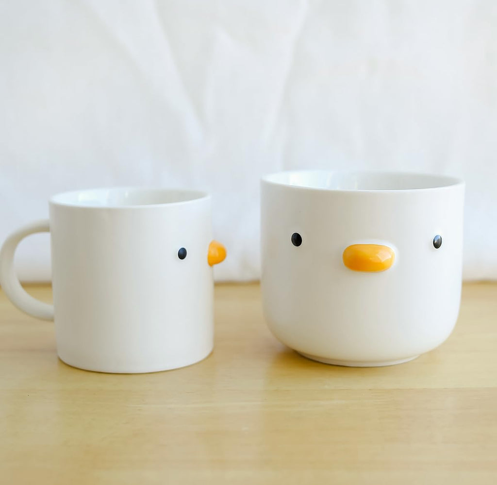 PURROOM Cute Duck Coffee Mug, 260ml Latte Cup, Handmade Glaze Small Coffee Cup, Safety Ceramic Milk Mugs. Best Gifts for Coffee Lover.