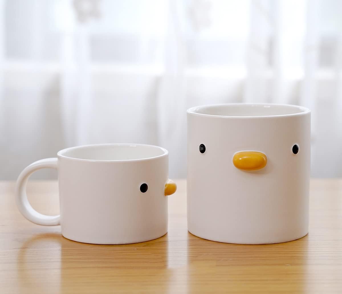 PURROOM Cute Duck Coffee Mug, 260ml Latte Cup, Handmade Glaze Small Coffee Cup, Safety Ceramic Milk Mugs. Best Gifts for Coffee Lover.