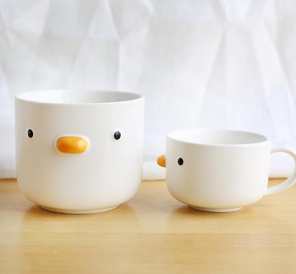 PURROOM Cute Duck Coffee Mug, 260ml Latte Cup, Handmade Glaze Small Coffee Cup, Safety Ceramic Milk Mugs. Best Gifts for Coffee Lover.