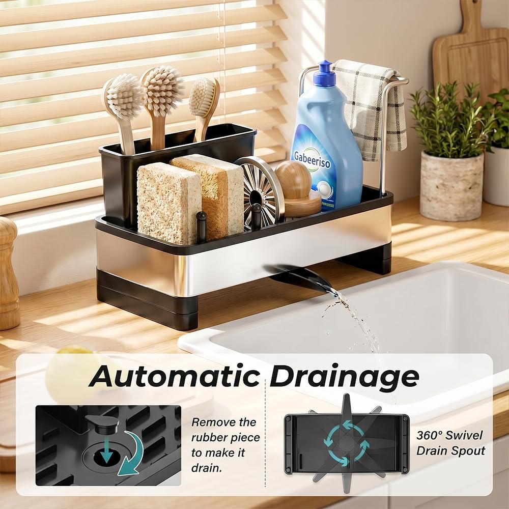 Sink Caddy, Rustproof Kitchen Storage Organizer