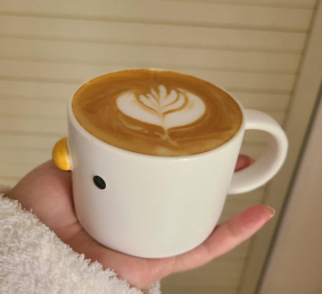PURROOM Cute Duck Coffee Mug, 260ml Latte Cup, Handmade Glaze Small Coffee Cup, Safety Ceramic Milk Mugs. Best Gifts for Coffee Lover.