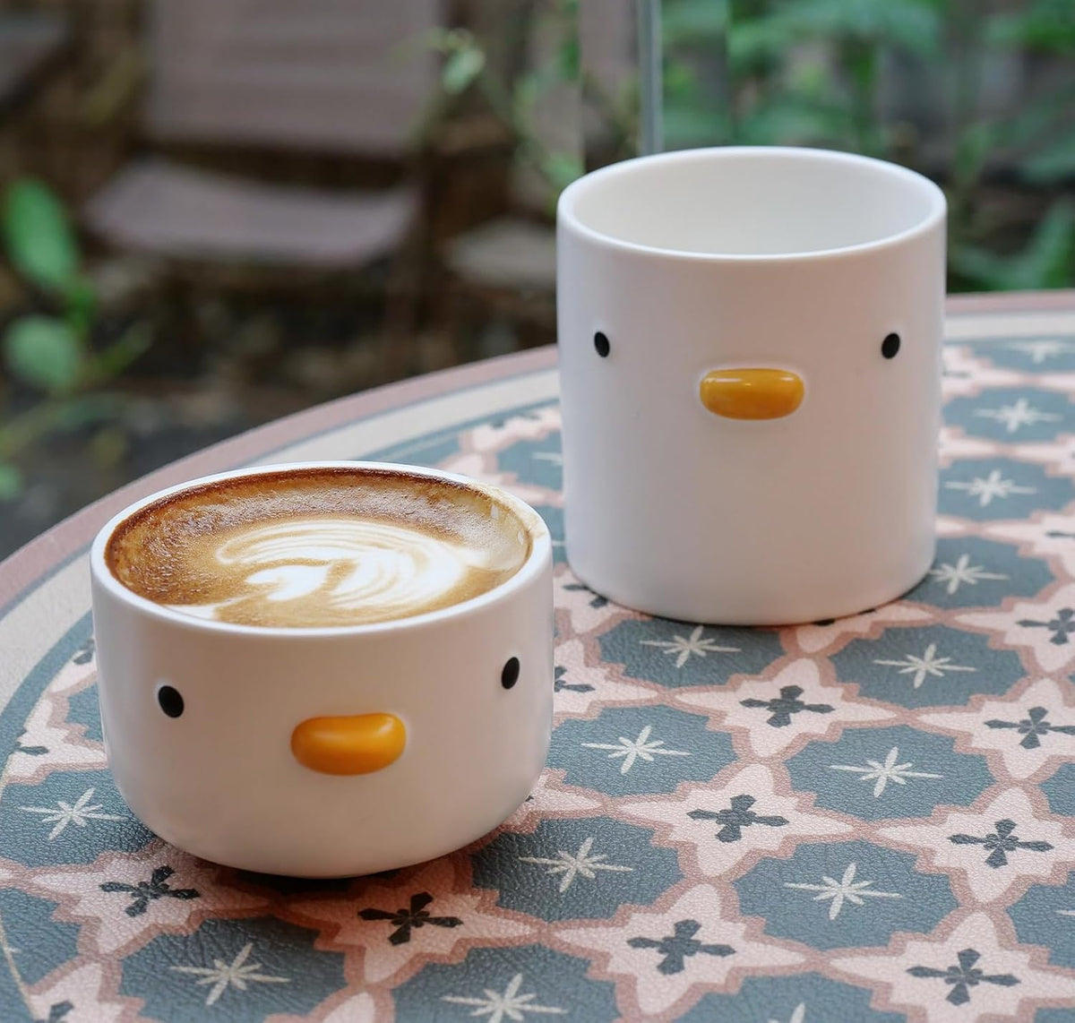 PURROOM Cute Duck Coffee Mug, 260ml Latte Cup, Handmade Glaze Small Coffee Cup, Safety Ceramic Milk Mugs. Best Gifts for Coffee Lover.