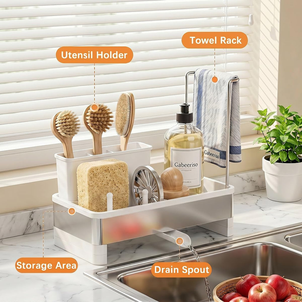 Sink Caddy, Rustproof Kitchen Storage Organizer