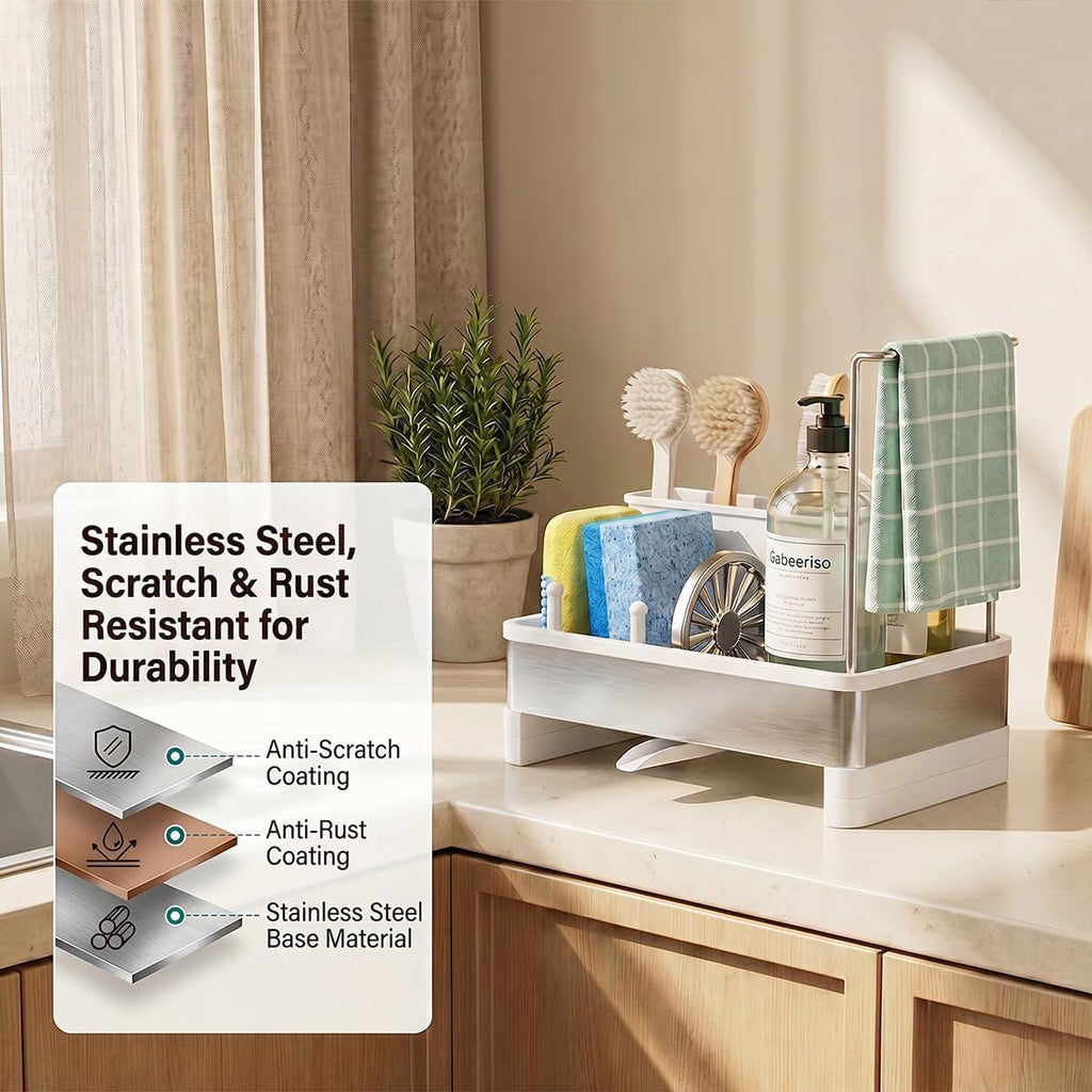 Sink Caddy, Rustproof Kitchen Storage Organizer