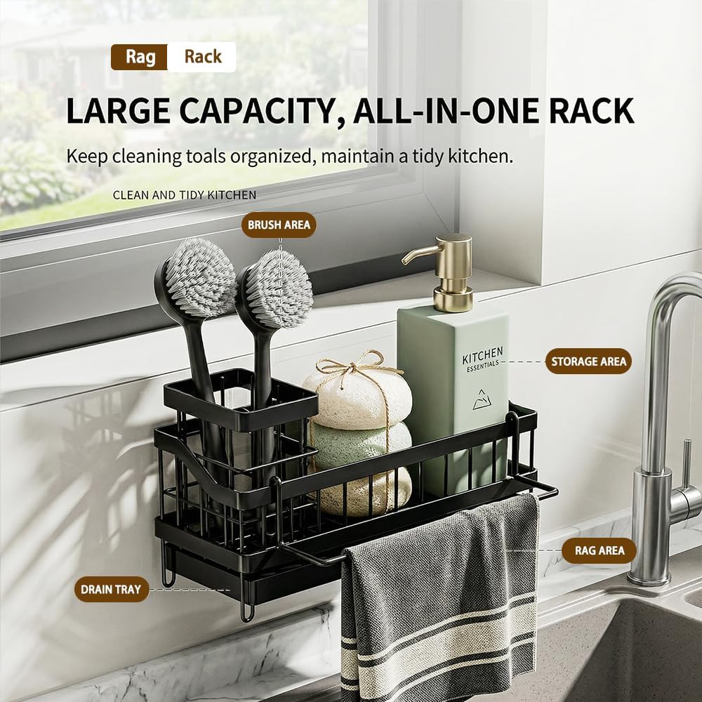 Sink Caddy, Rustproof Kitchen Storage Organizer