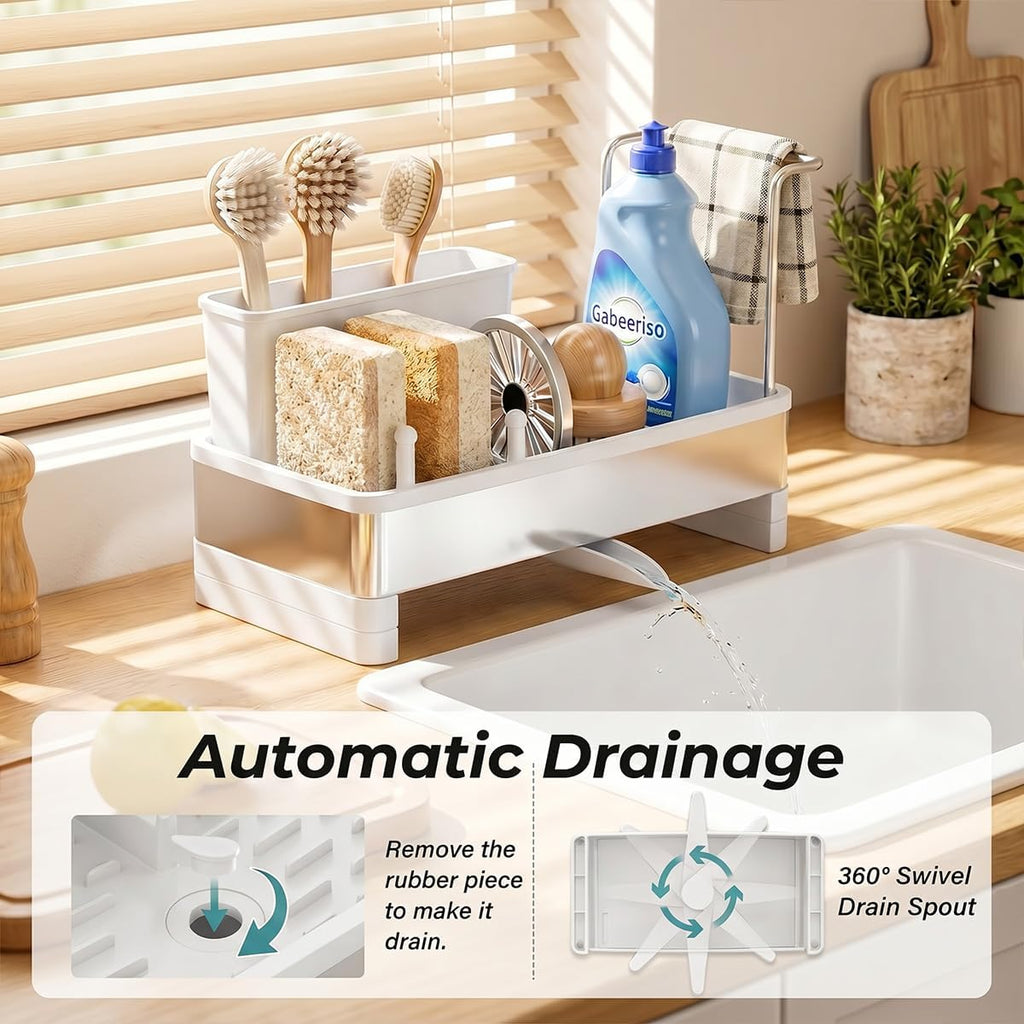 Sink Caddy, Rustproof Kitchen Storage Organizer