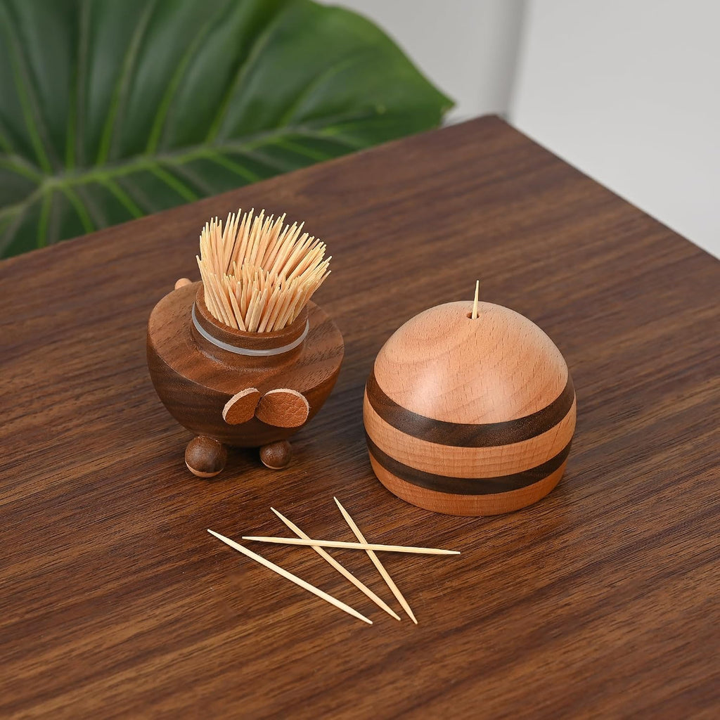 Bee Toothpick Holder Dispenser - Unique Kitchen Gadgets for Home Decor and Gifts, Cute Kitchen Accessories Bee Decor - Includes 150 Pcs Toothpicks