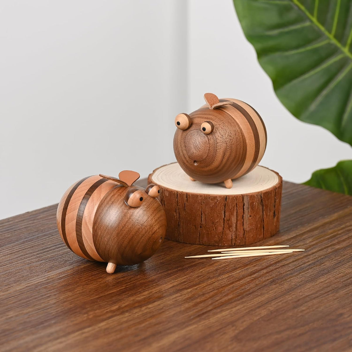 Bee Toothpick Holder Dispenser - Unique Kitchen Gadgets for Home Decor and Gifts, Cute Kitchen Accessories Bee Decor - Includes 150 Pcs Toothpicks