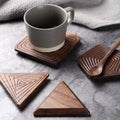 Black Walnut Wood Tea Coaster product image | SueChef