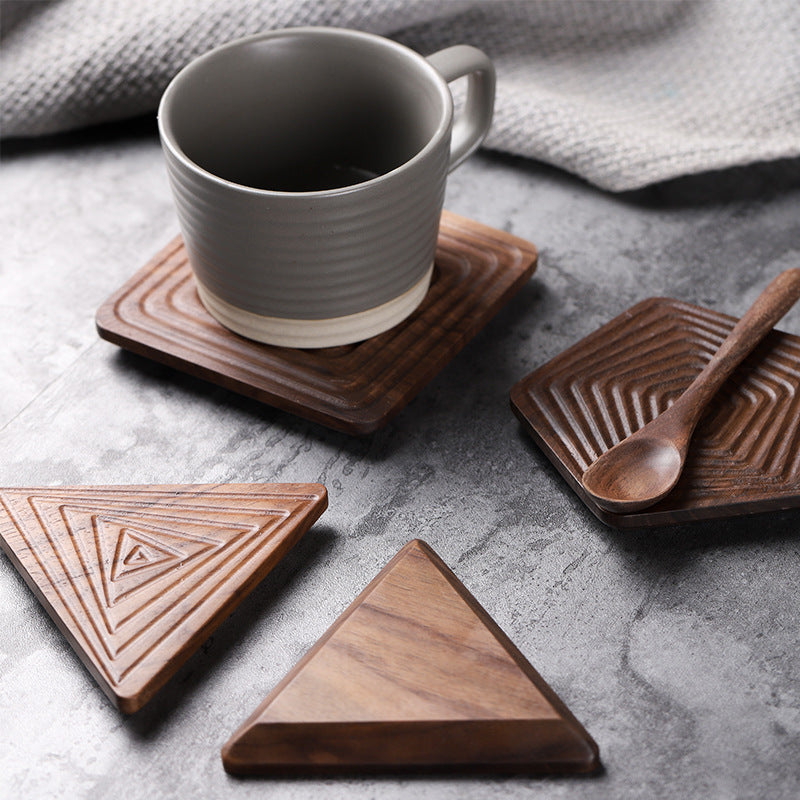Black Walnut Wood Tea Coaster product image | SueChef