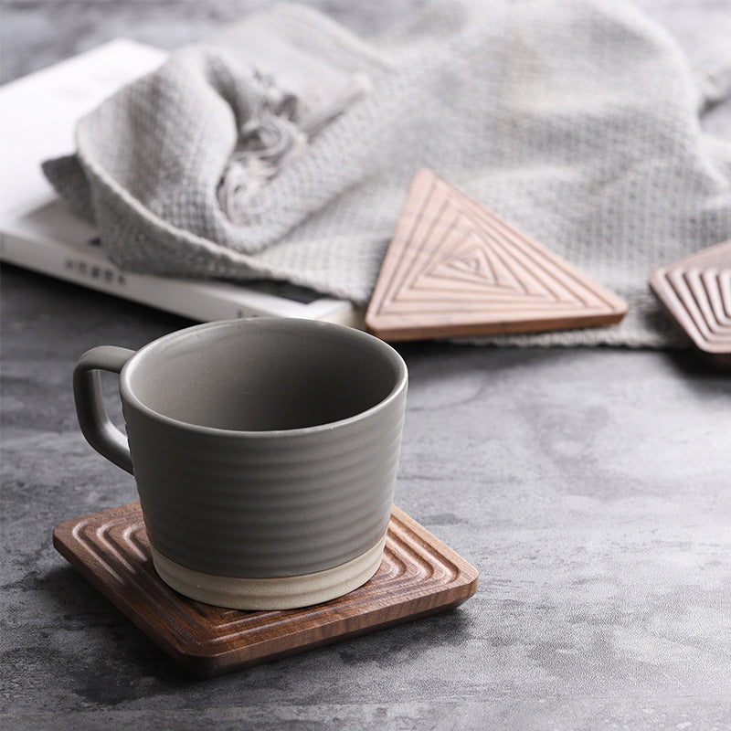 Black Walnut Wood Tea Coaster drinkware for SueChef kitchenware