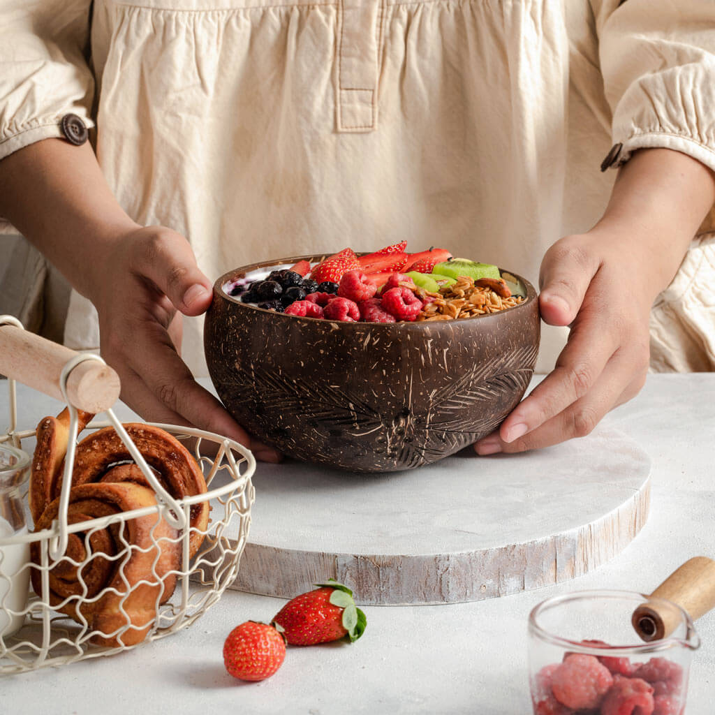 Jungle Culture Coconut Bowls and Spoons Set