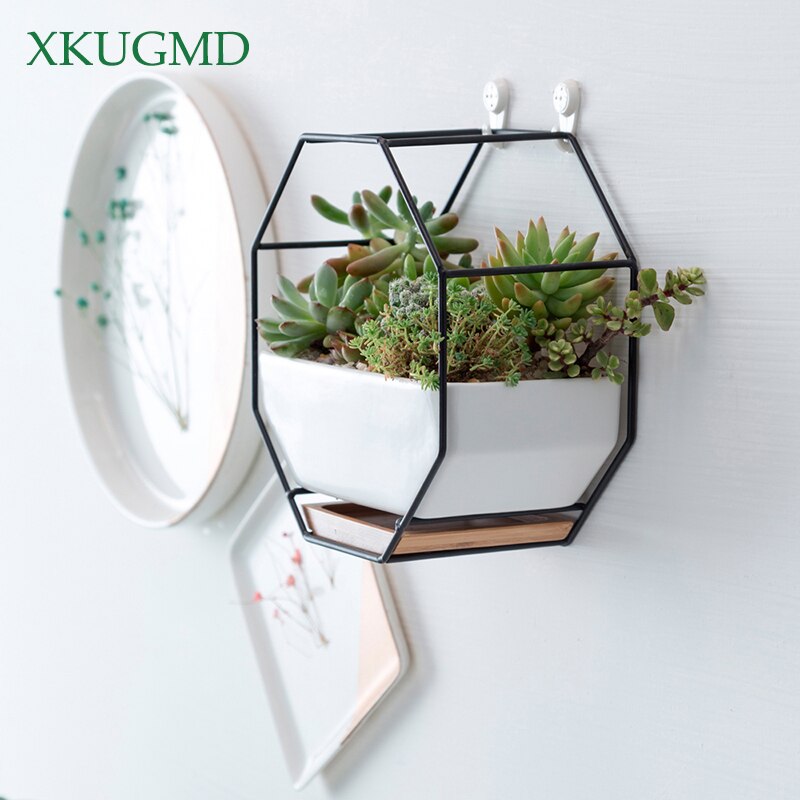 White Ceramic Wall Hanging Planter plant pots for SueChef kitchenware