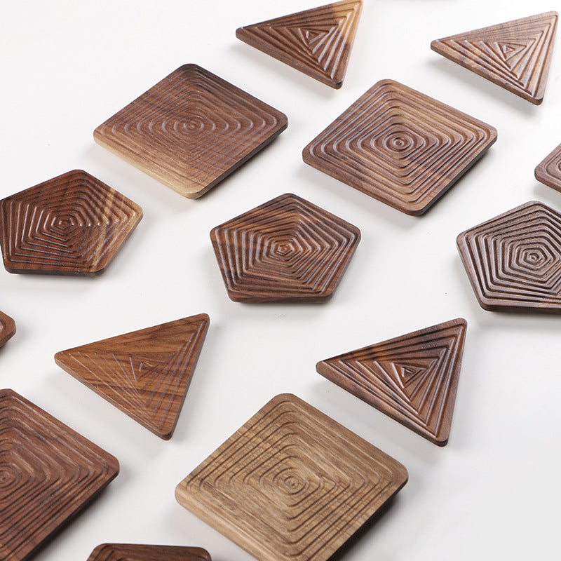 Black Walnut Wood Tea Coaster drinkware for SueChef kitchenware