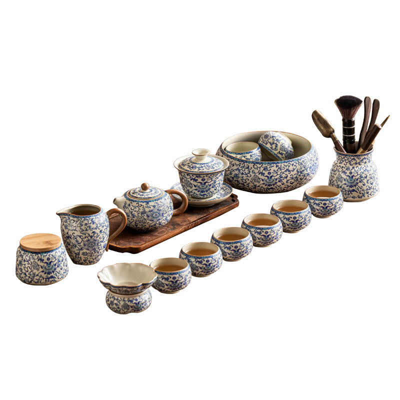 Blue and White Ceramic Kung Fu Tea Set tea & coffee for SueChef kitchenware