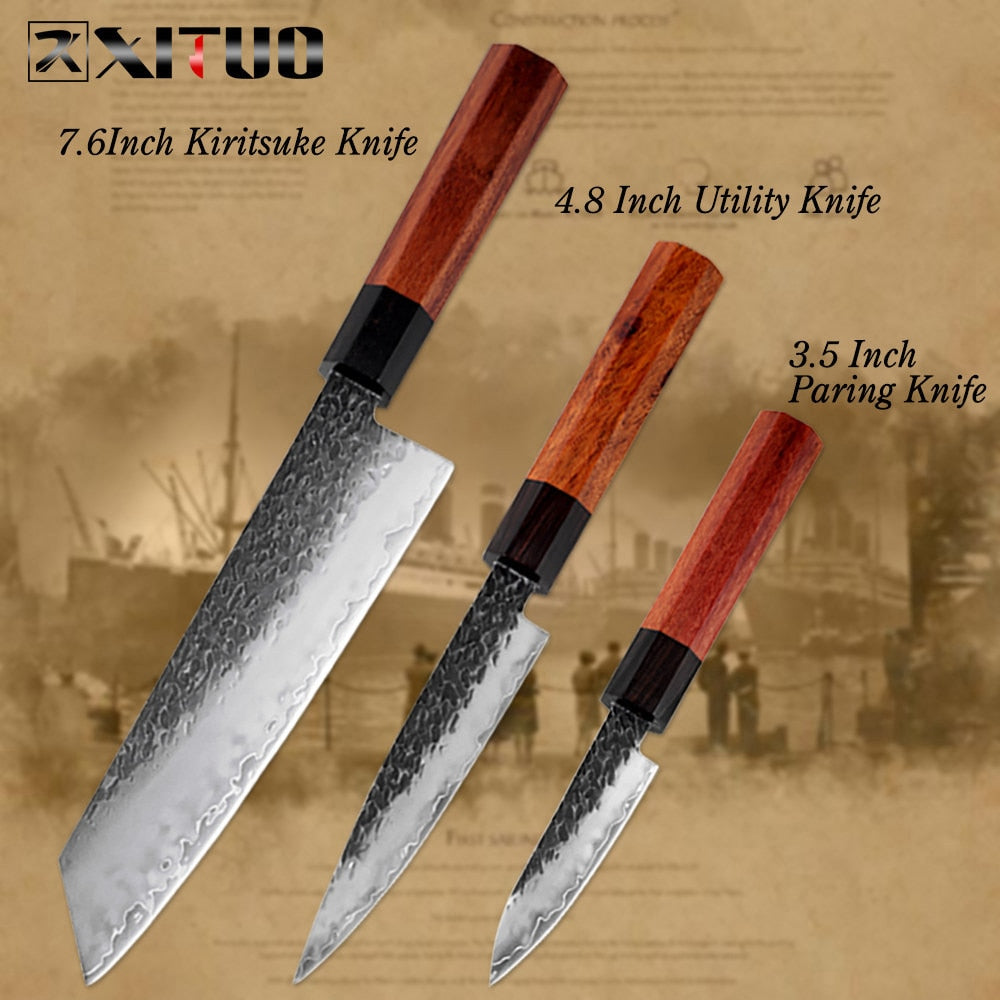 Three-Layer Steel Kitchen Knife