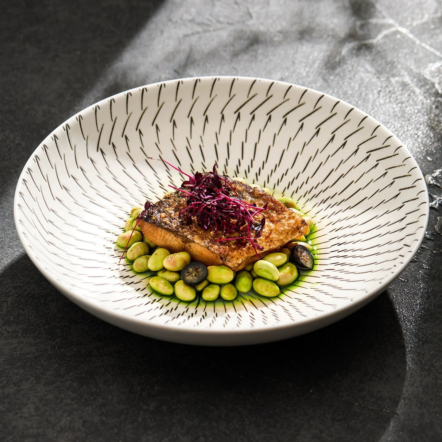 Japanese-Style Ceramic Dinner Plate