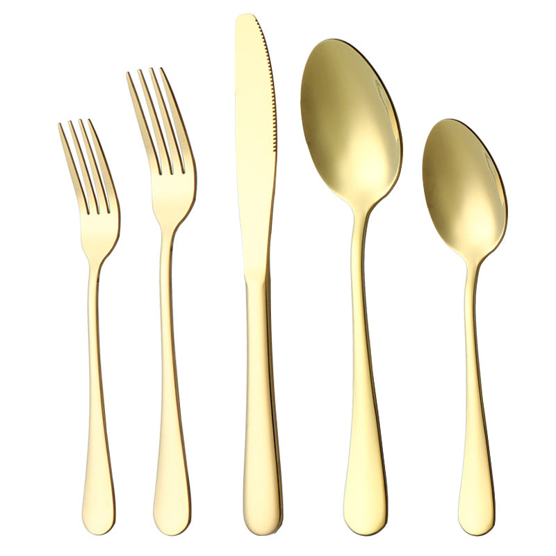 Gold-Plated Stainless Steel Cutlery Set